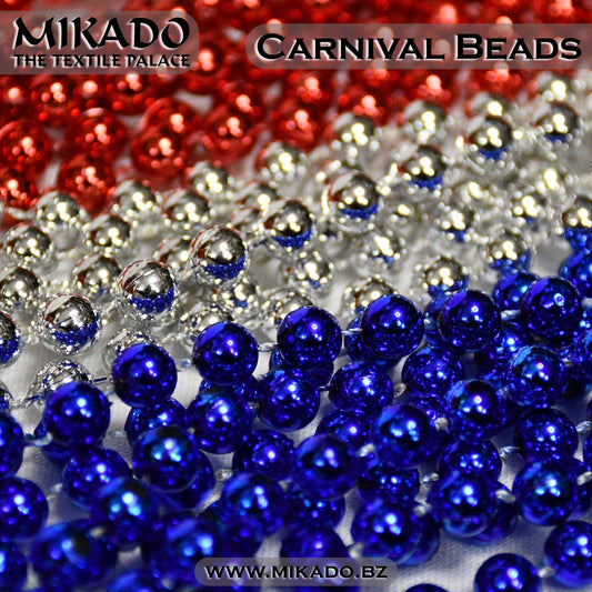 Round Carnival Beads | Metallic Finish