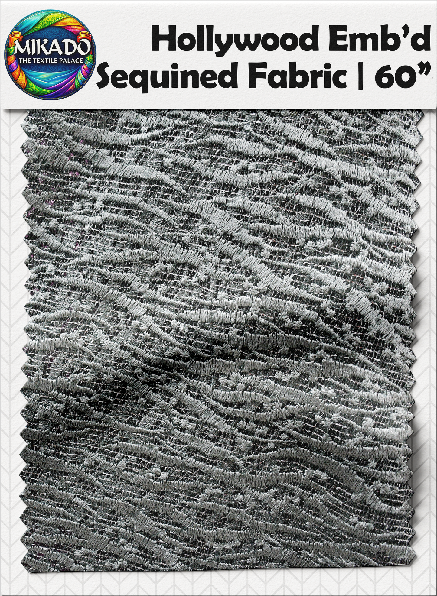 Hollywood Embroidered Sequined Fabric | Aurora Drift