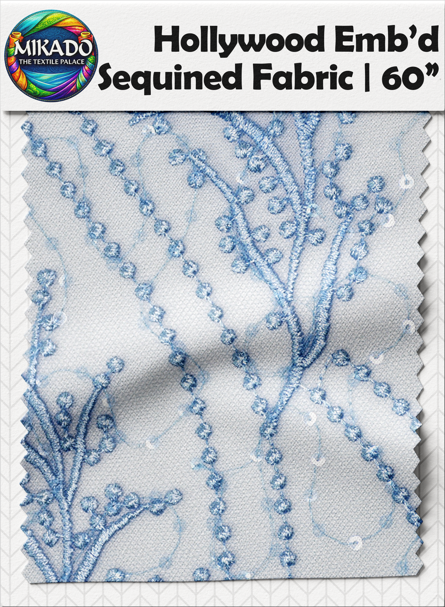 Hollywood Embroidered Sequined Fabric | Sequined Vines