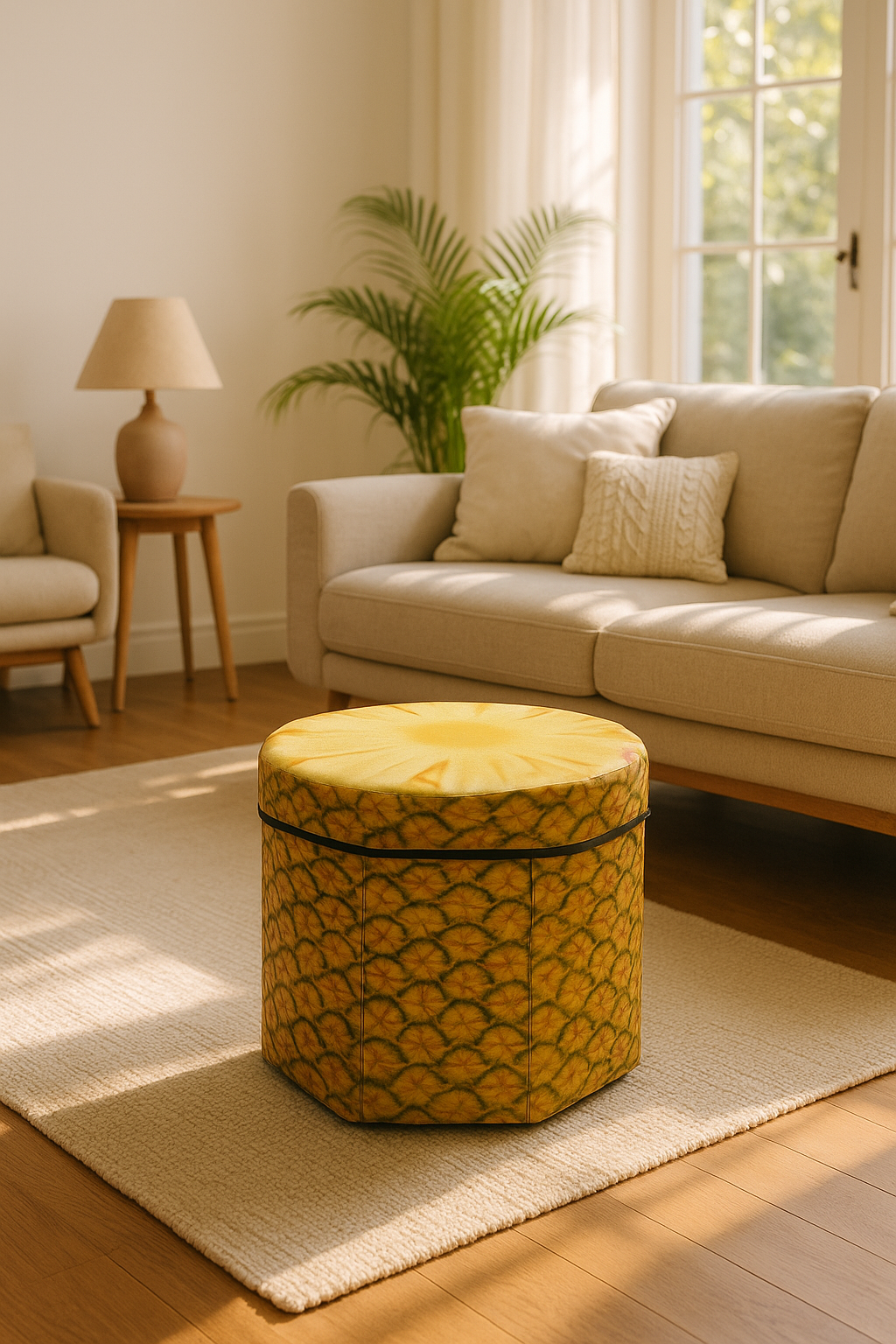 Foldable Ottoman Storage Box - Octagon