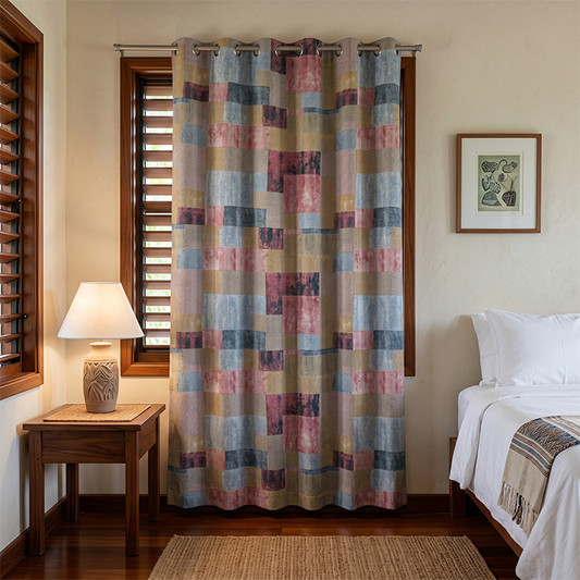 Mosaic Patchwork Panel | Blackout or Sheer Panel