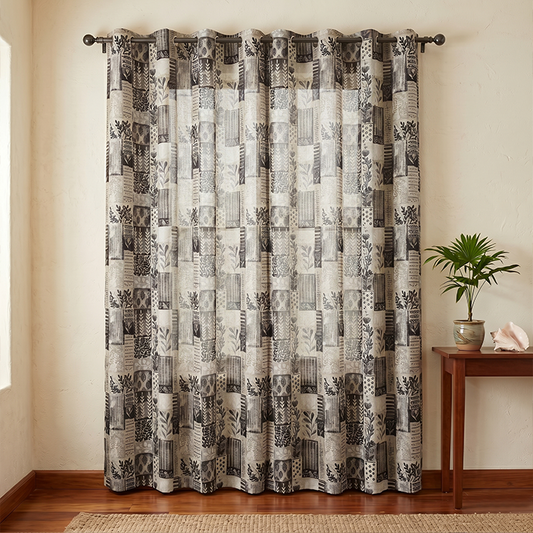 Modern Mosaic Panel | Blackout or Sheer Panel