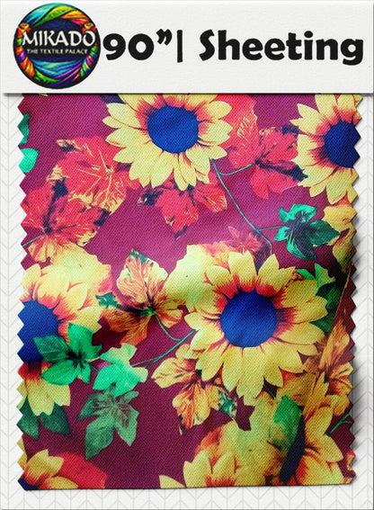 Sheeting Prints | Sunflower, Floral, Geometric