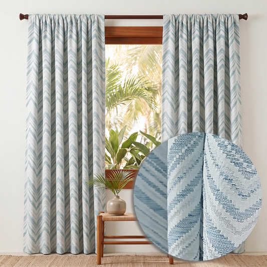 Andesa Jacquard Panel & Matching Kitchen Curtain (Buy 1 Get 1 Free)
