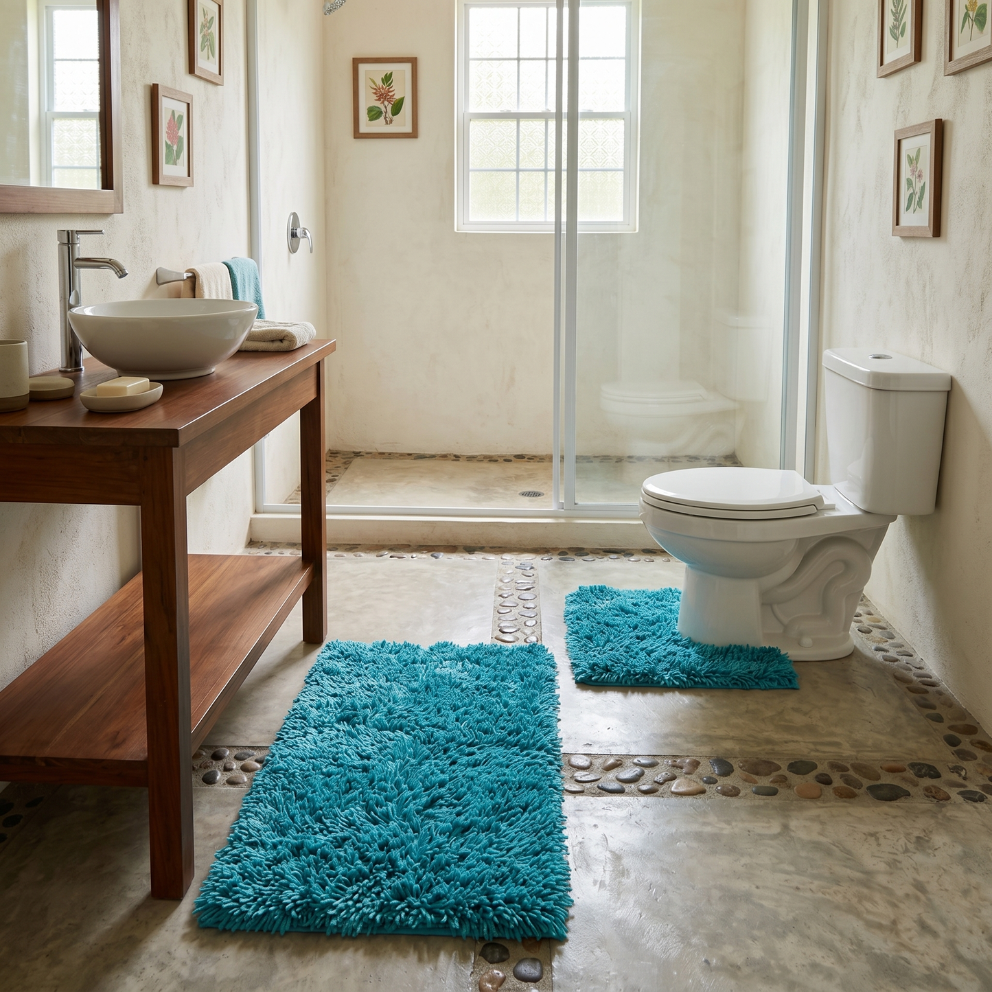 Shaggy Bath Rugs Spa Collection | 2 pieces