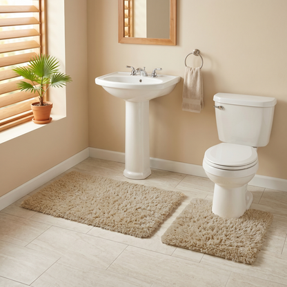 Shaggy Bath Rugs Spa Collection | 2 pieces