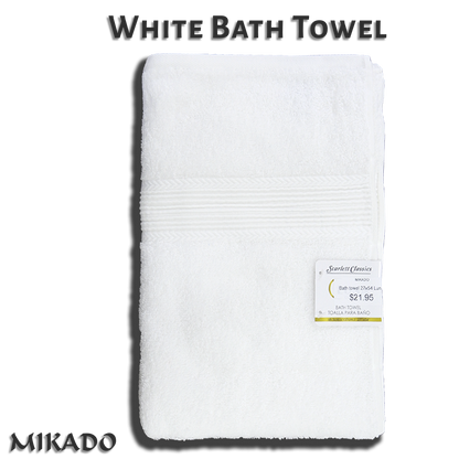 Cotton Bath Towel - White