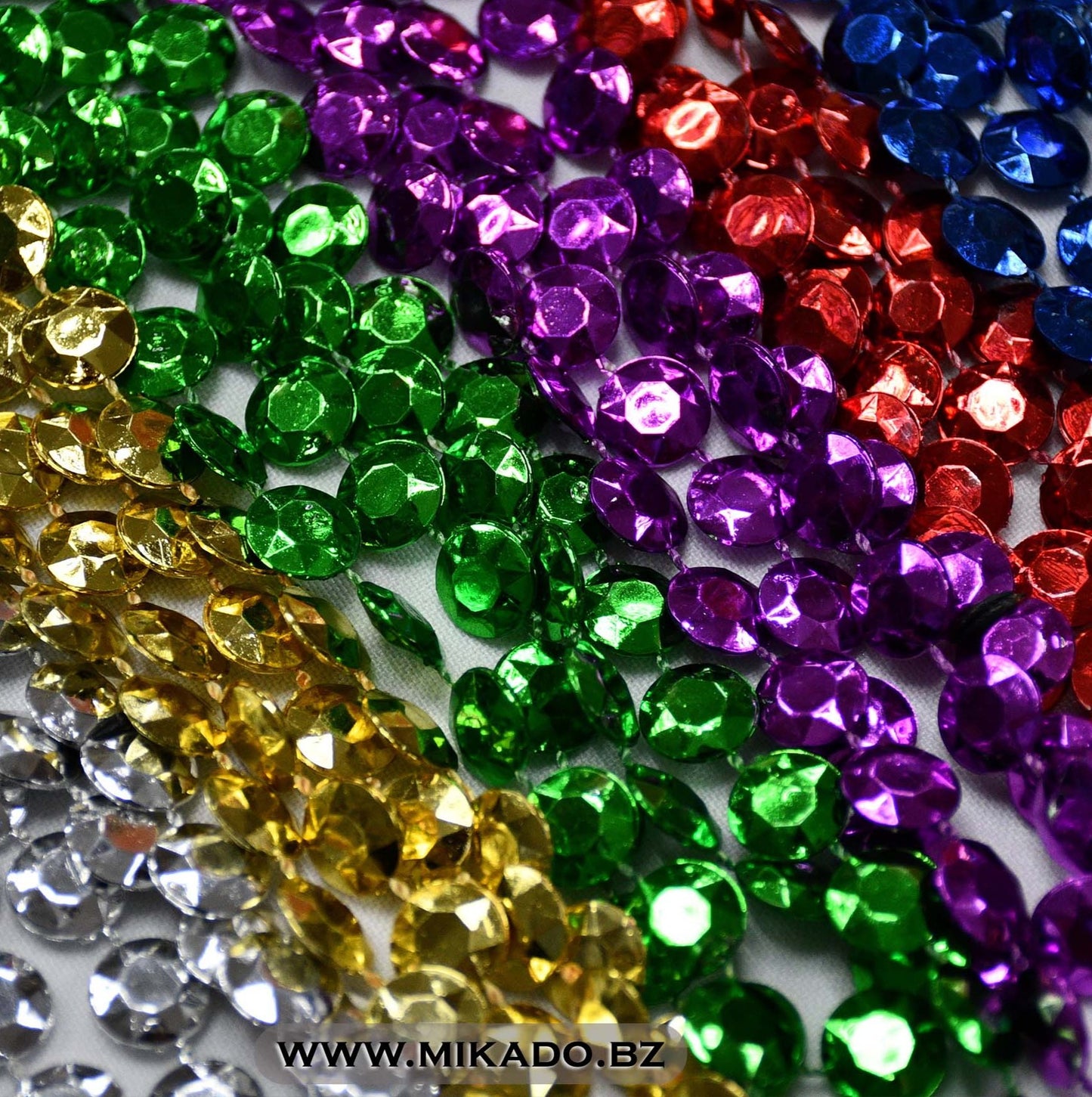 Carnival Beads - Flat, Faceted