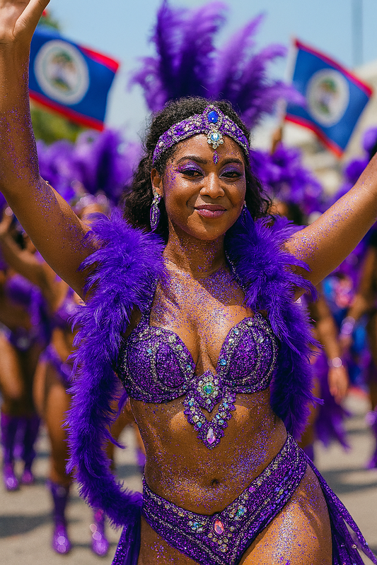 Belize Carnival Feather Boa Purple Inspiration