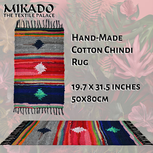 Hand-Made Cotton Chindi  Rug