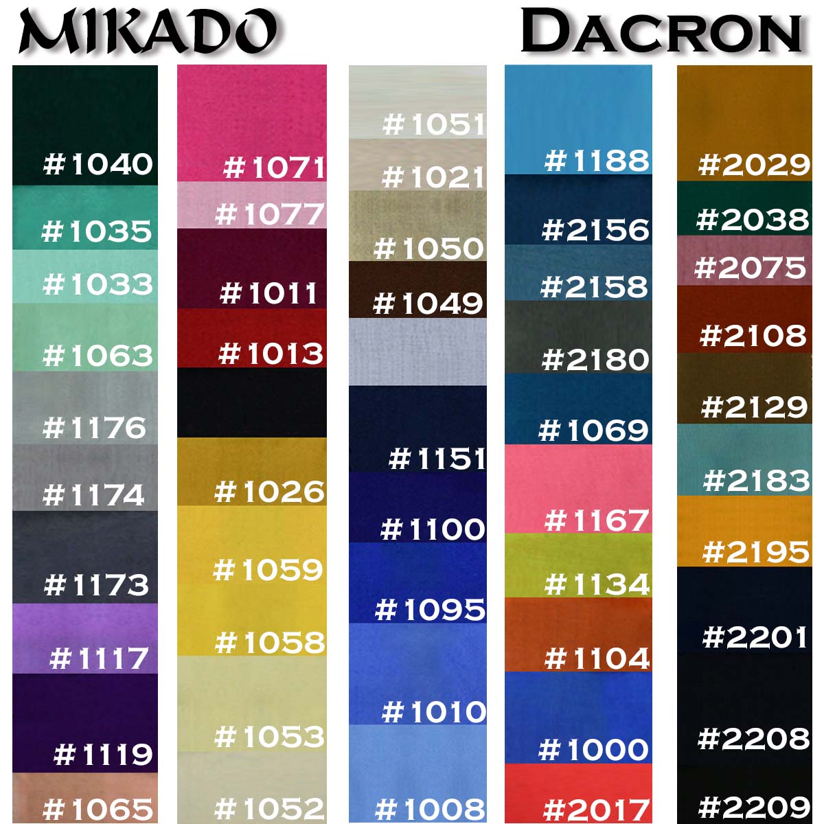 Dacron | 45" | Solid Colors