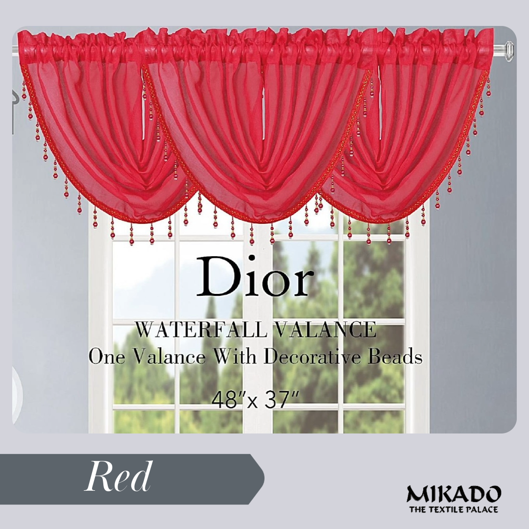 Dior Rod-Pocket Curtain Panel & Valance