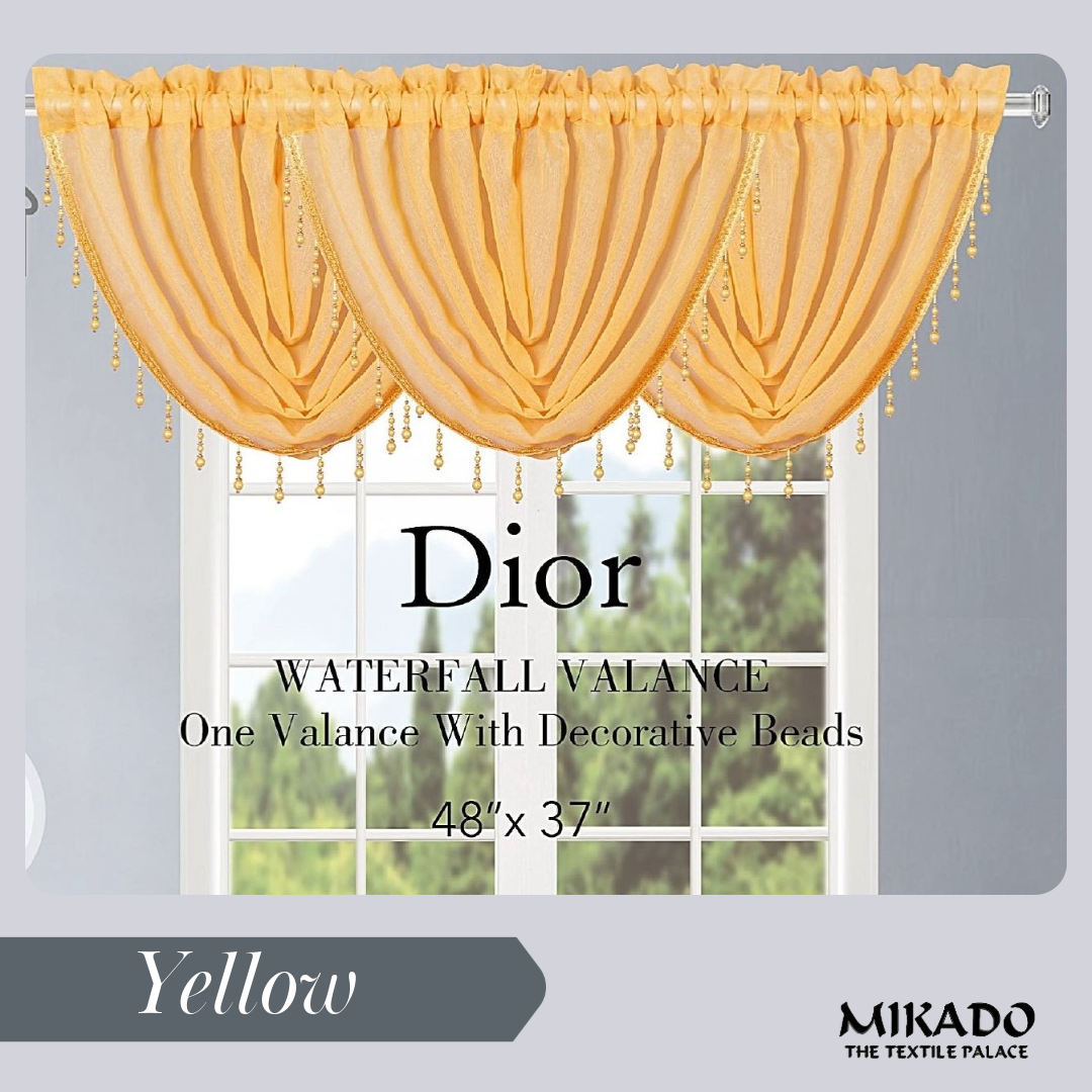 Dior Rod-Pocket Curtain Panel & Valance