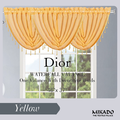 Dior Rod-Pocket Curtain Panel & Valance