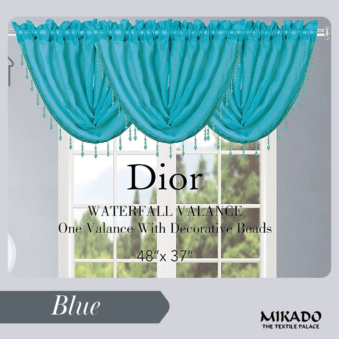 Dior Rod-Pocket Curtain Panel & Valance