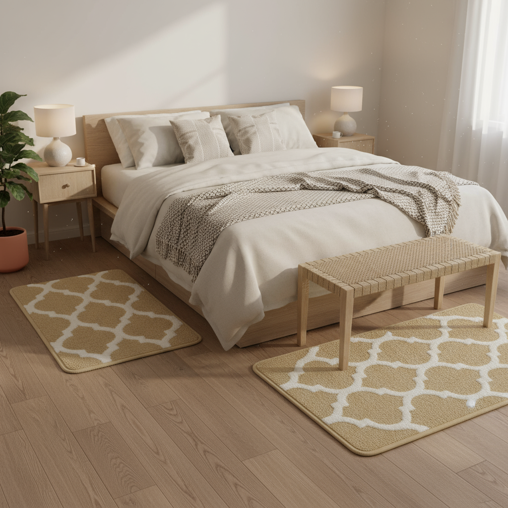 Freda Cotton Bathroom Rug Set | 2 pieces