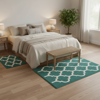 Freda Cotton Bathroom Rug Set | 2 pieces