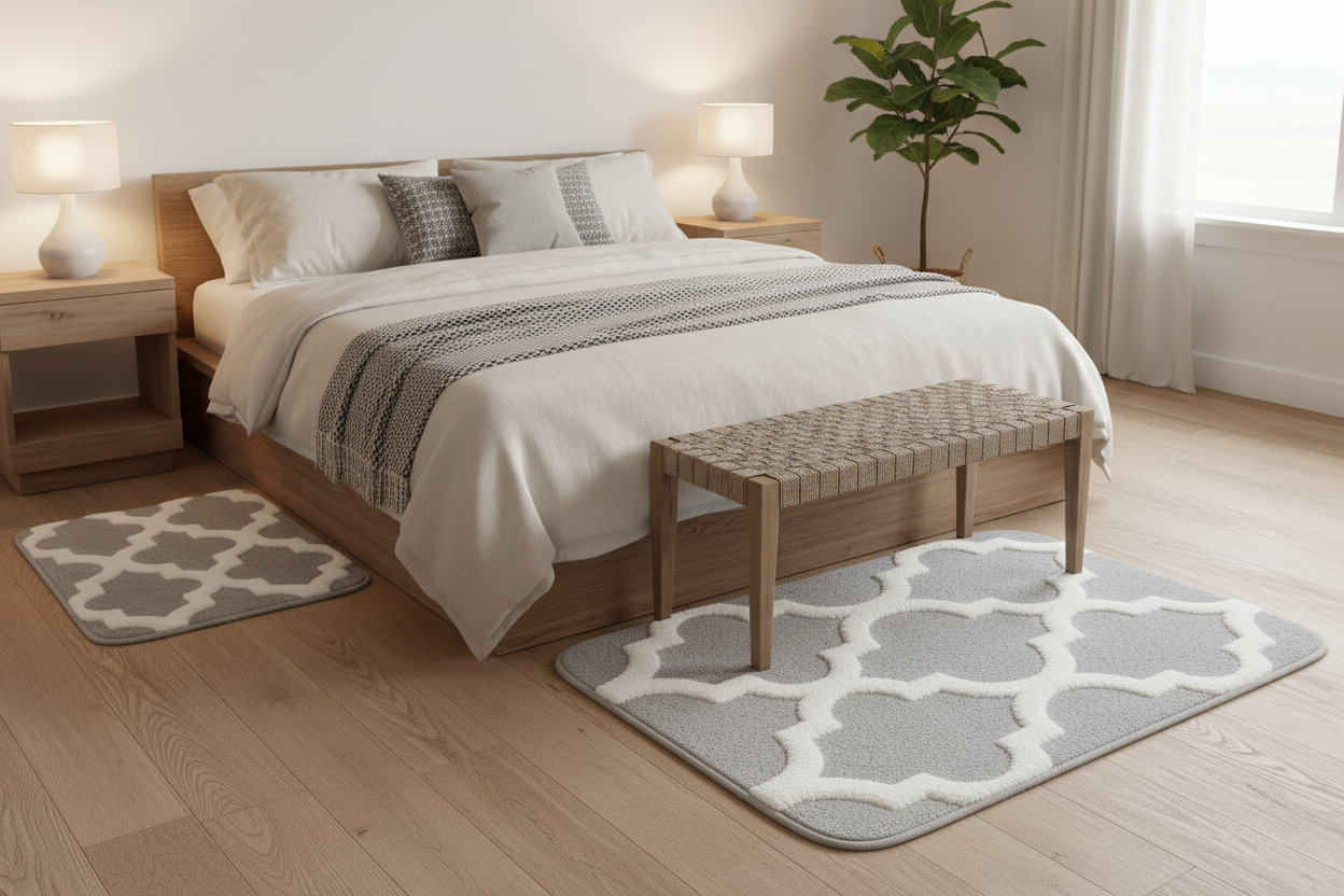 Freda Cotton Bathroom Rug Set | 2 pieces