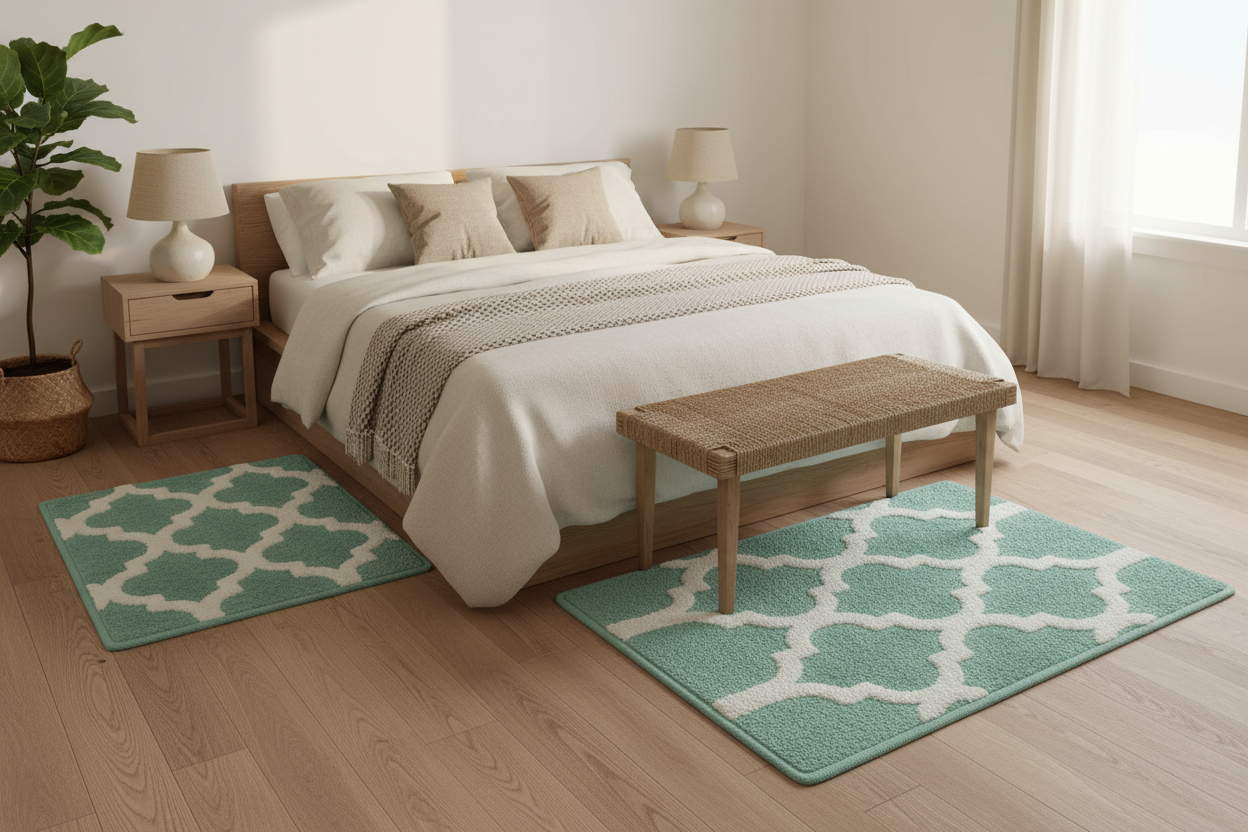 Freda Cotton Bathroom Rug Set | 2 pieces
