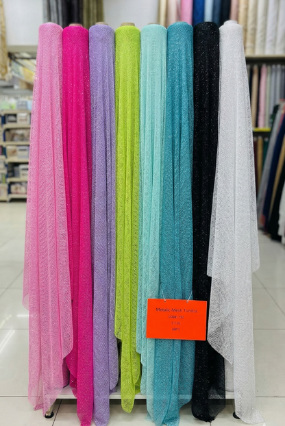 Metallic Mesh Tundra | Honeycomb Fish net