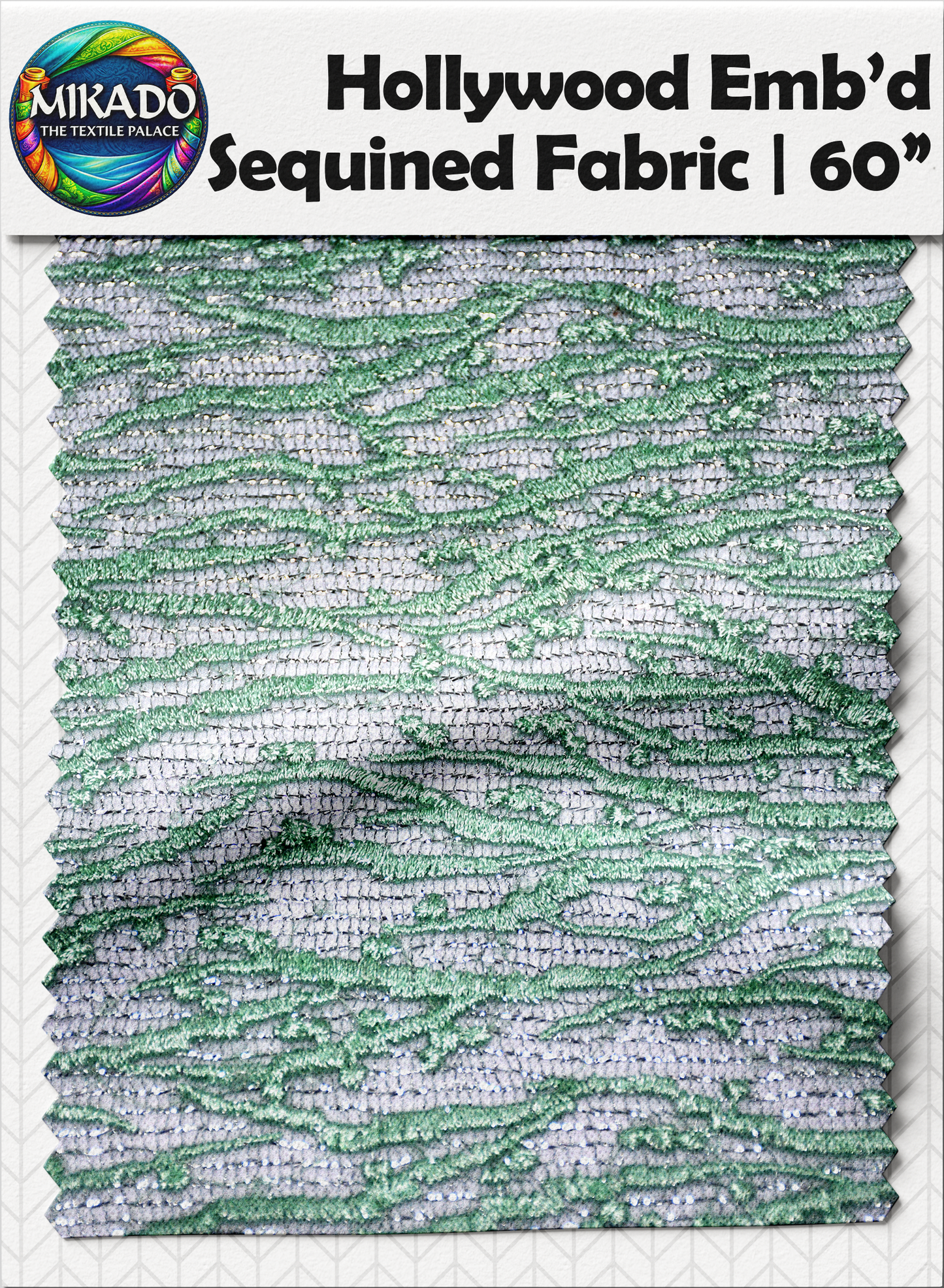Hollywood Embroidered Sequined Fabric | Aurora Drift
