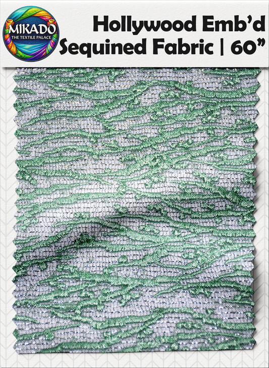 Hollywood Embroidered Sequined Fabric | Aurora Drift