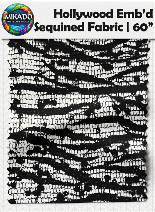 Hollywood Embroidered Sequined Fabric | Aurora Drift