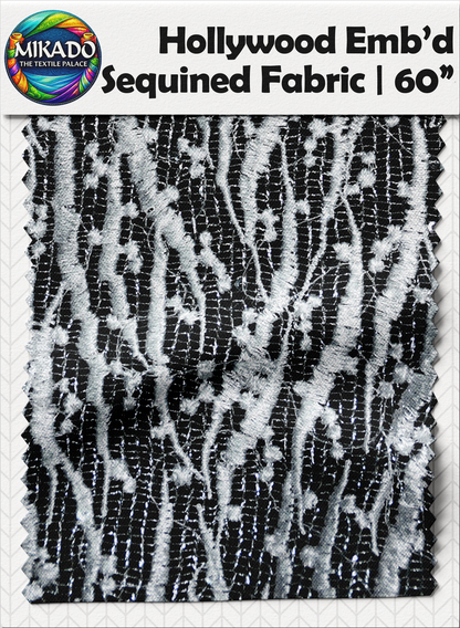Hollywood Embroidered Sequined Fabric | Aurora Drift
