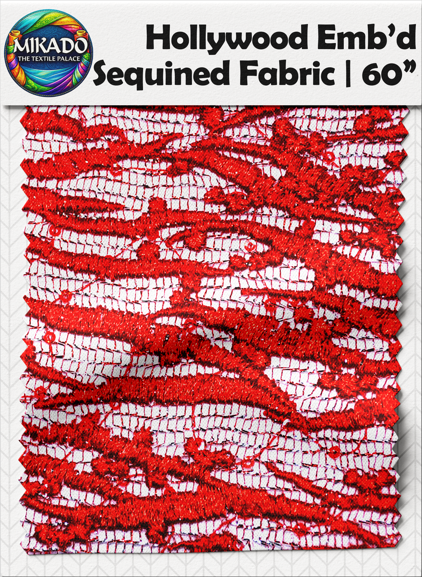 Hollywood Embroidered Sequined Fabric | Aurora Drift