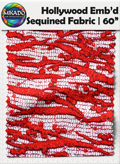 Hollywood Embroidered Sequined Fabric | Aurora Drift