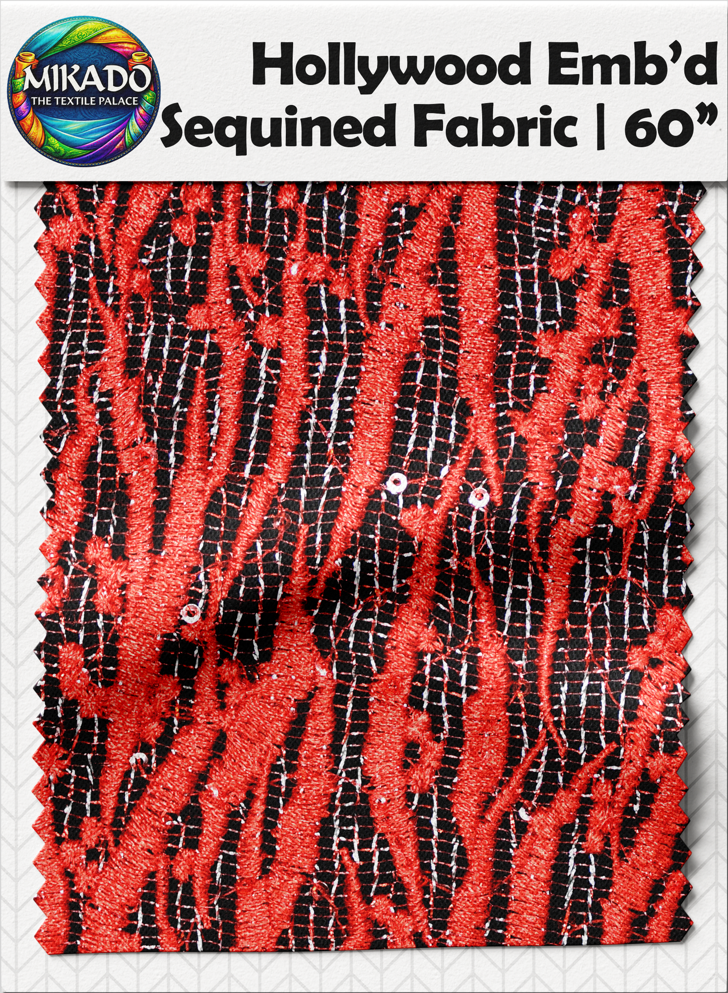 Hollywood Embroidered Sequined Fabric | Aurora Drift