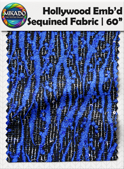 Hollywood Embroidered Sequined Fabric | Aurora Drift