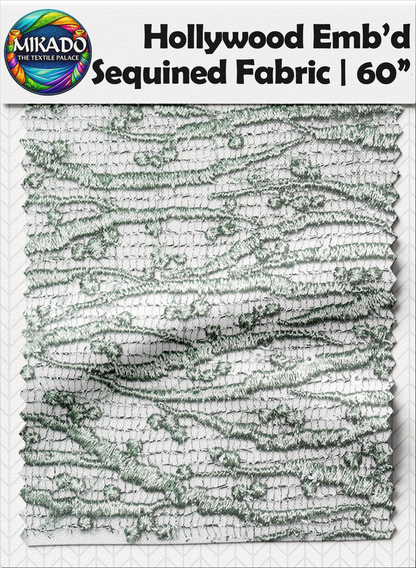 Hollywood Embroidered Sequined Fabric | Aurora Drift