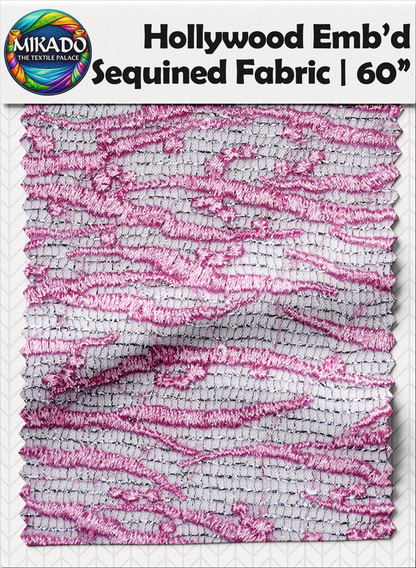 Hollywood Embroidered Sequined Fabric | Aurora Drift