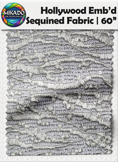 Hollywood Embroidered Sequined Fabric | Aurora Drift