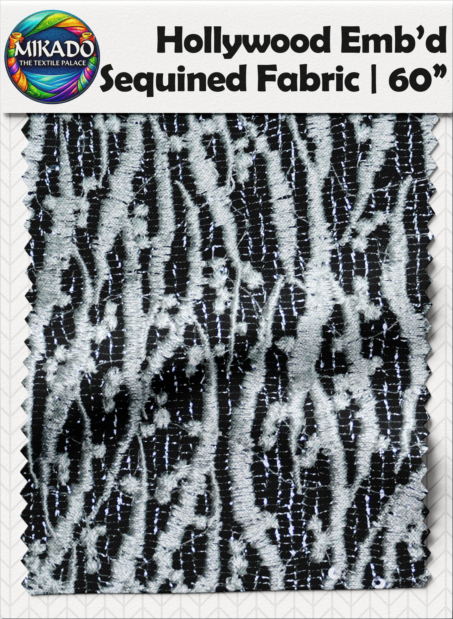 Hollywood Embroidered Sequined Fabric | Aurora Drift