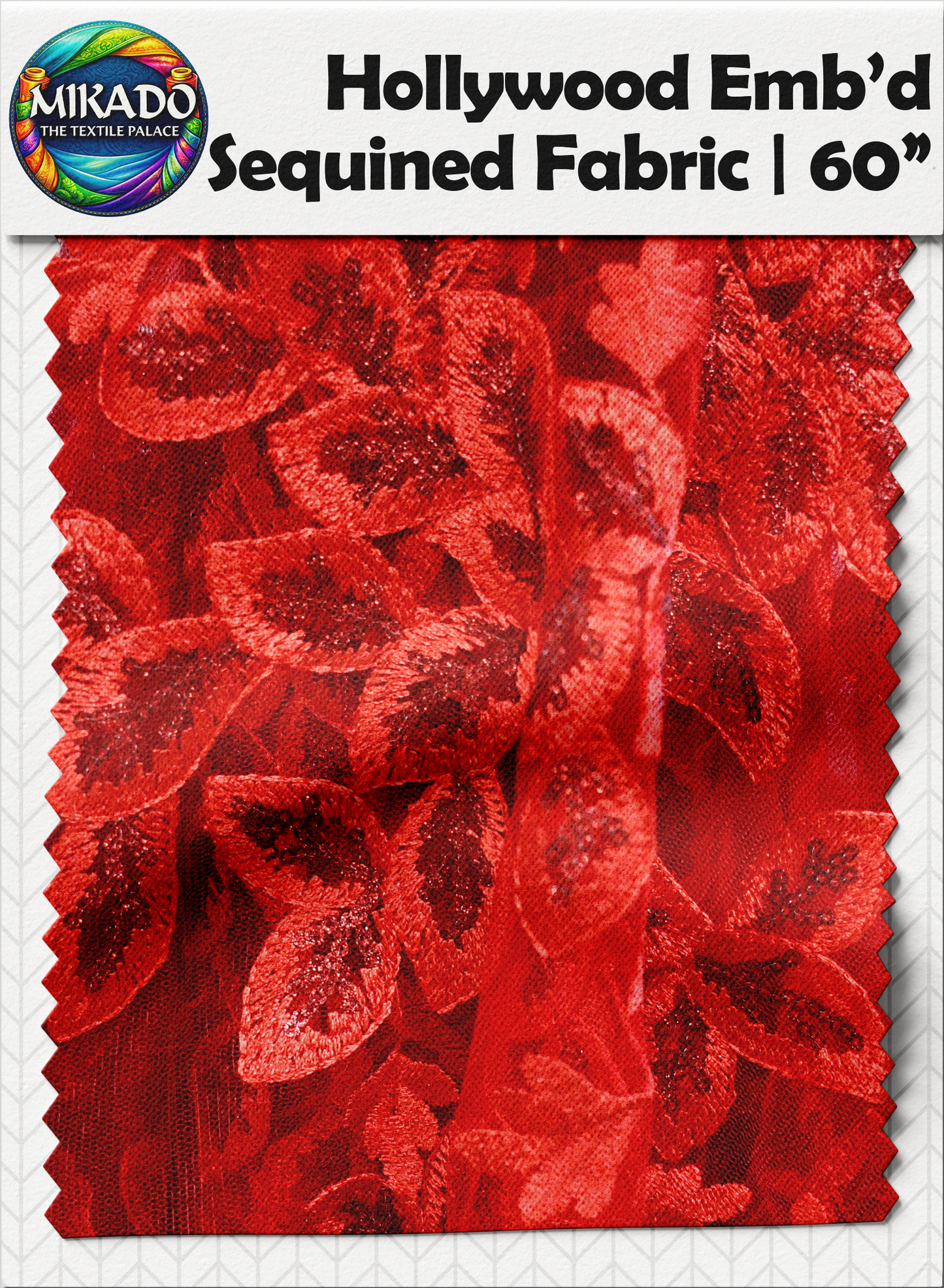 Hollywood Embroidered Sequined Fabric | Sequined Vines