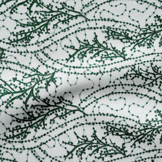 Hollywood Embroidered Sequined Fabric | Sequined Vines