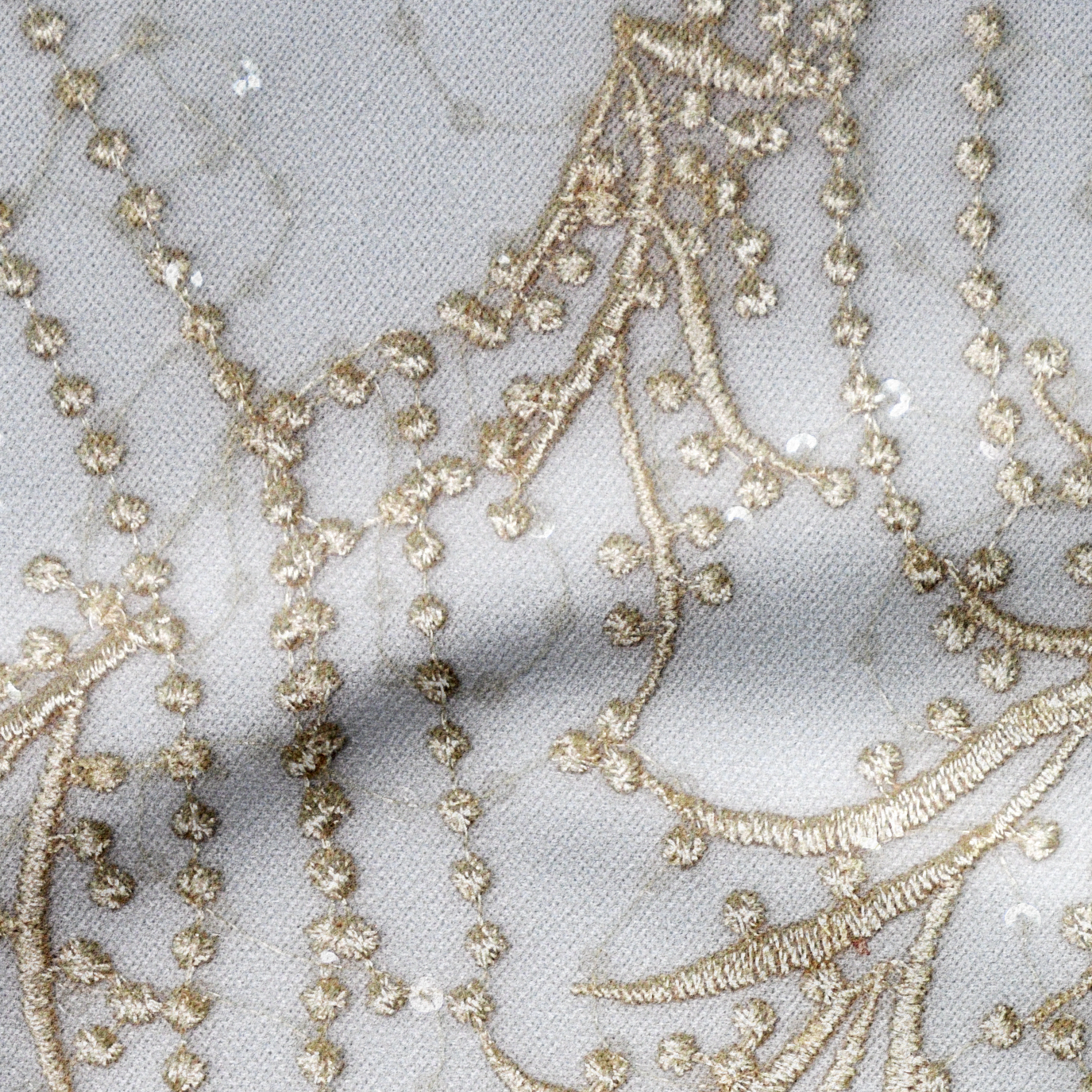 Hollywood Embroidered Sequined Fabric | Sequined Vines