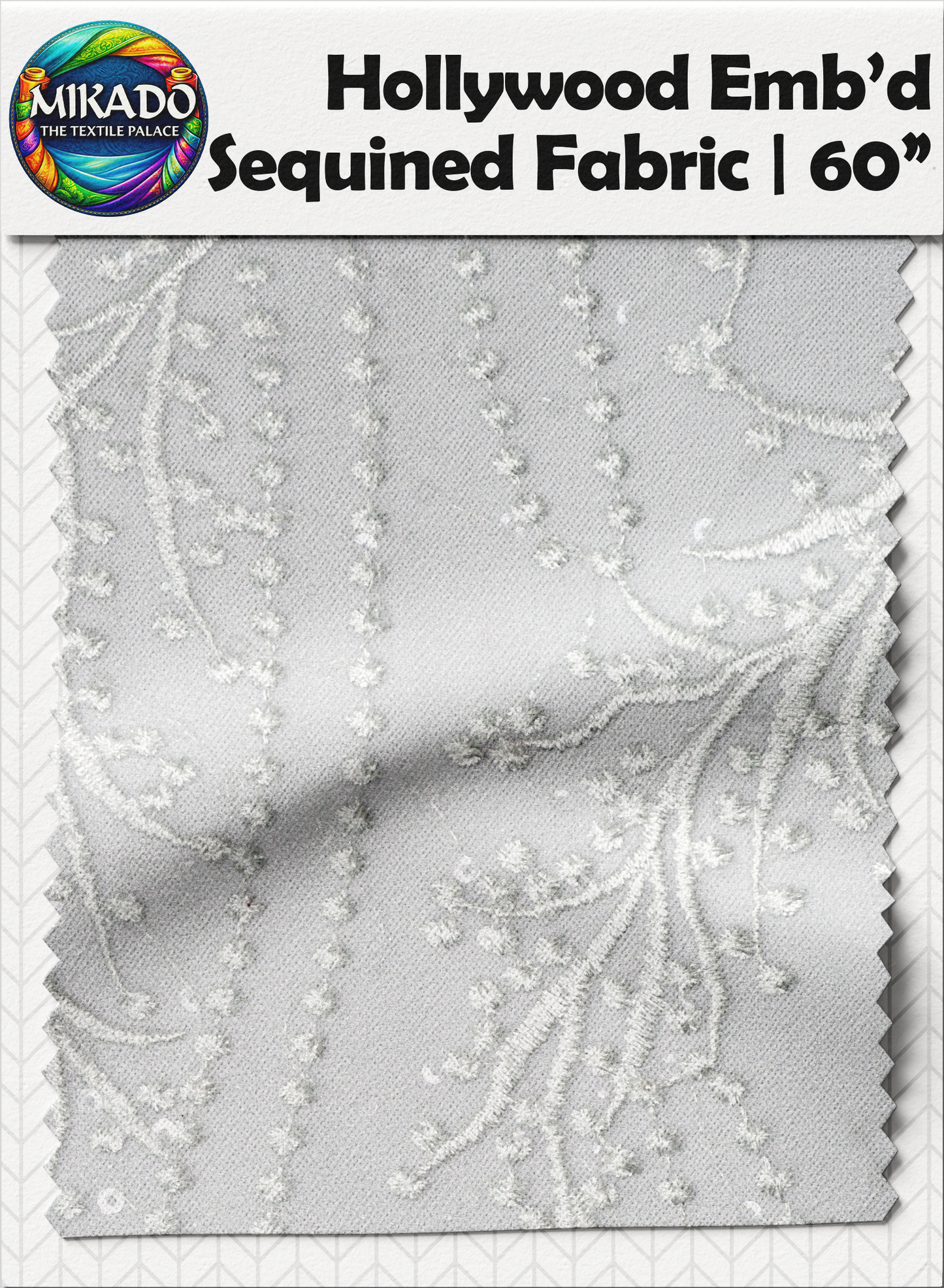 Hollywood Embroidered Sequined Fabric | Sequined Vines