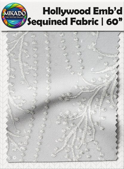 Hollywood Embroidered Sequined Fabric | Sequined Vines