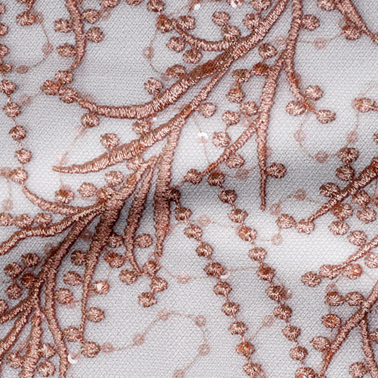 Hollywood Embroidered Sequined Fabric | Sequined Vines