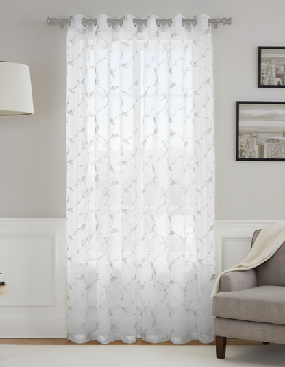 Iridessa Embroidery Grommet Window Panel
