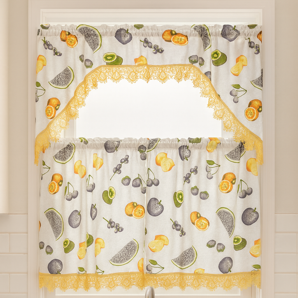 Kitchen Curtains | Orchard Harvest Collection