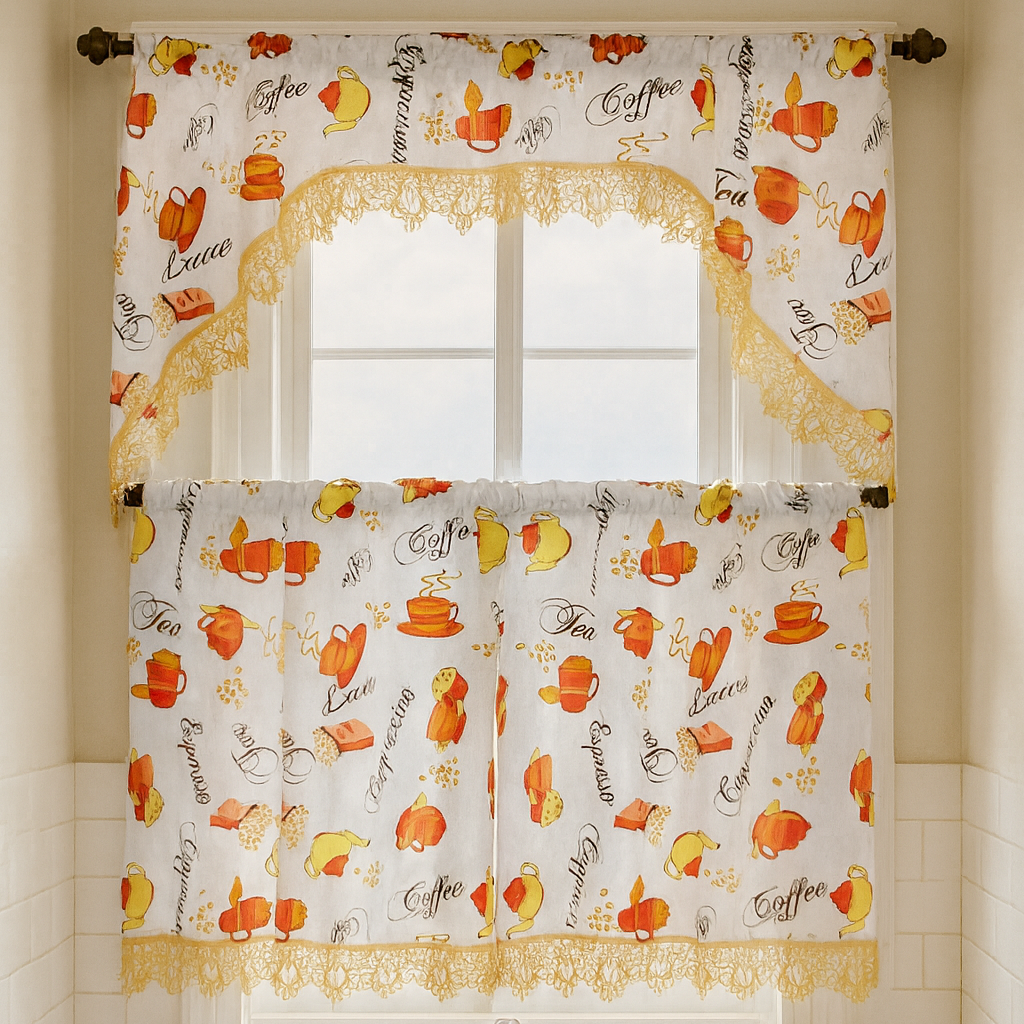 Kitchen Curtains | Orchard Harvest Collection