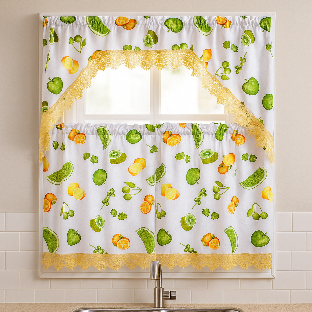 Kitchen Curtains | Orchard Harvest Collection