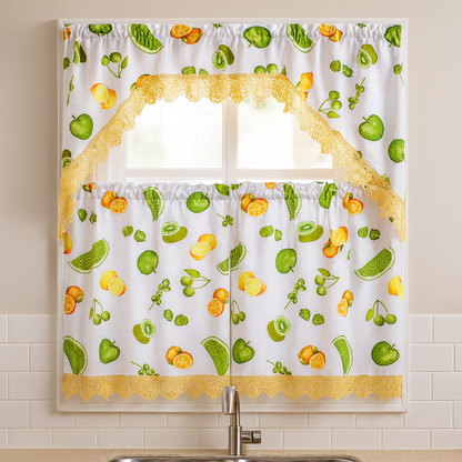 Kitchen Curtains | Orchard Harvest Collection