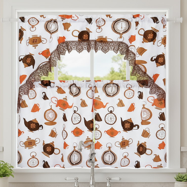 Kitchen Curtains | Orchard Harvest Collection