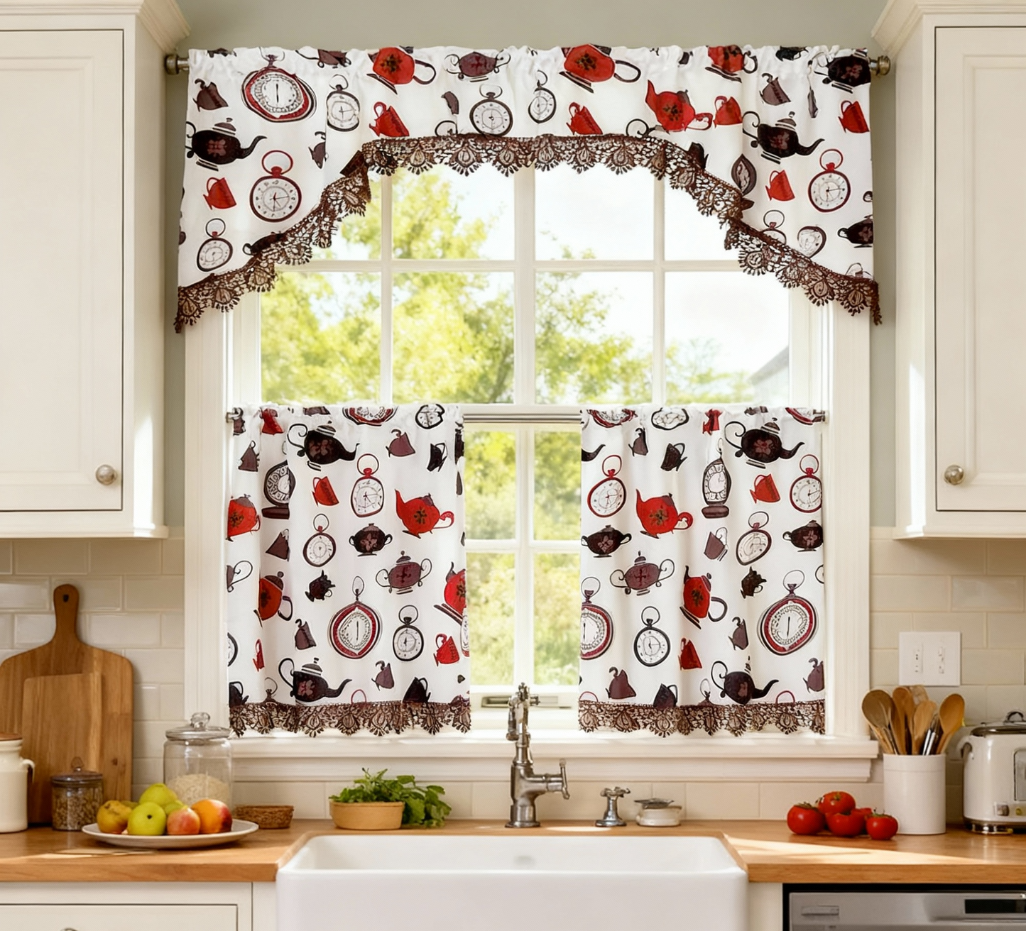 Kitchen Curtains | Orchard Harvest Collection