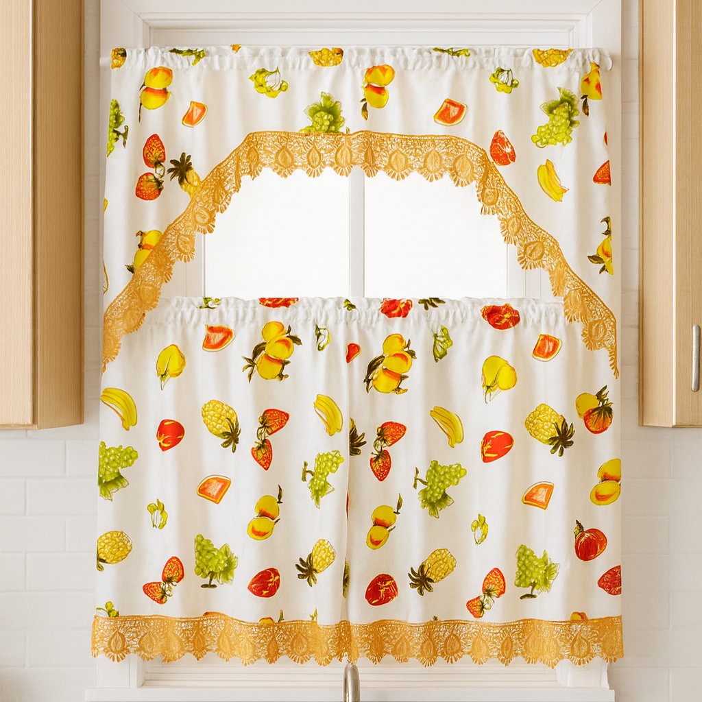 Kitchen Curtains | Orchard Harvest Collection